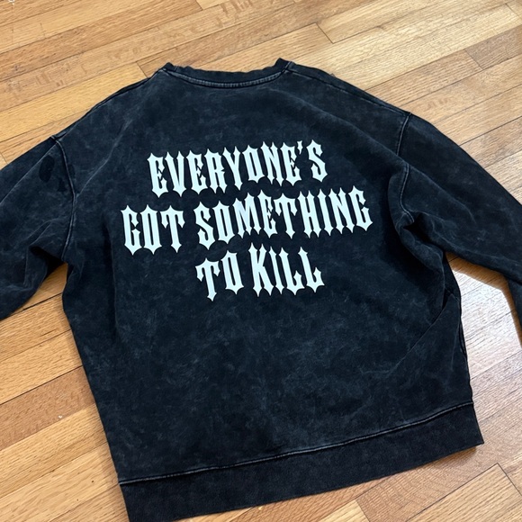 Kill Crew Charcoal Men's Crewneck Sweater - Picture 3 of 4